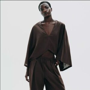 Zara Asymmetric Cape Kimono